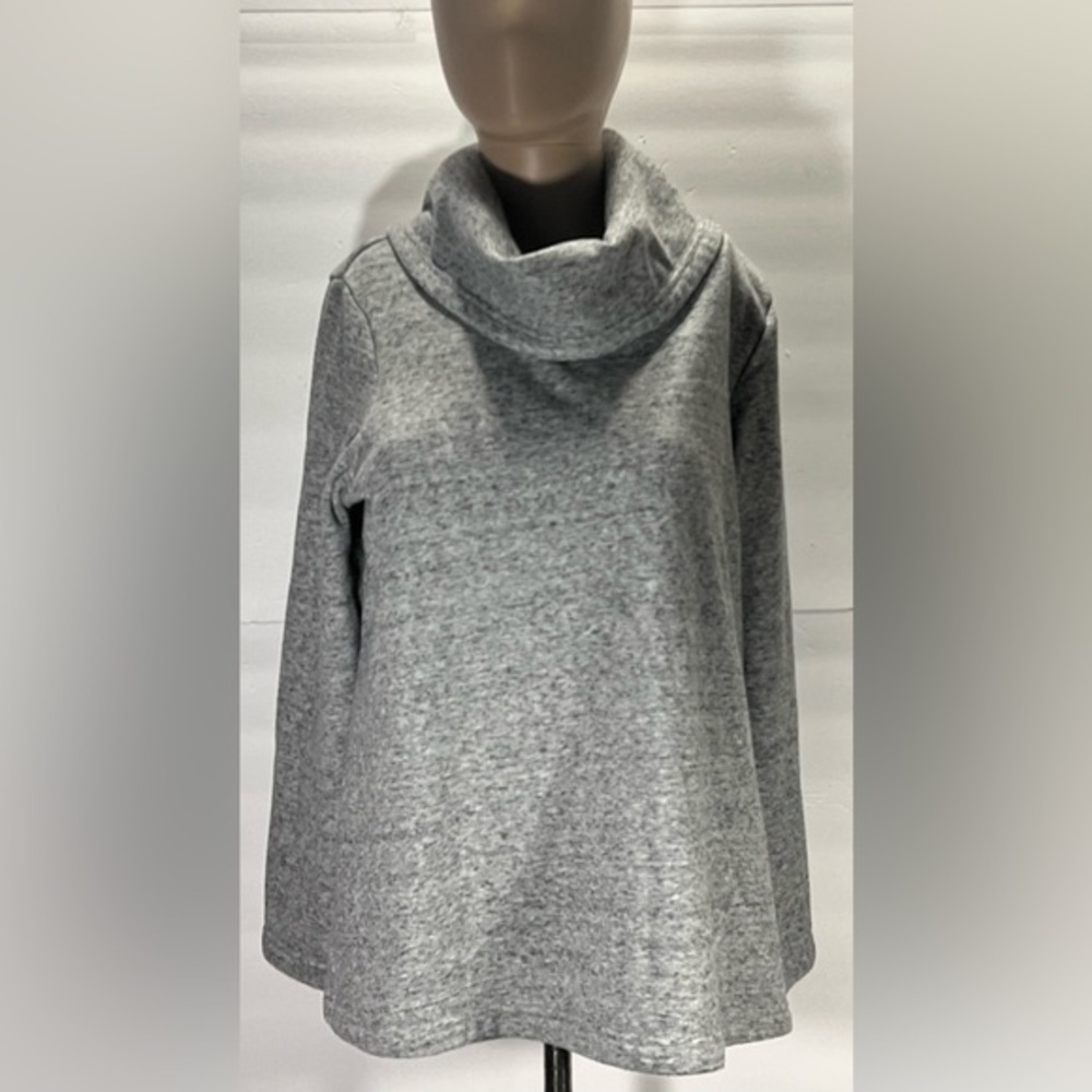 Lands' End Women's Soft Gray Cowl Neck Sweater